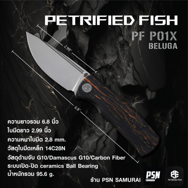 PETRIFIED FISH PF P01X BELUGA